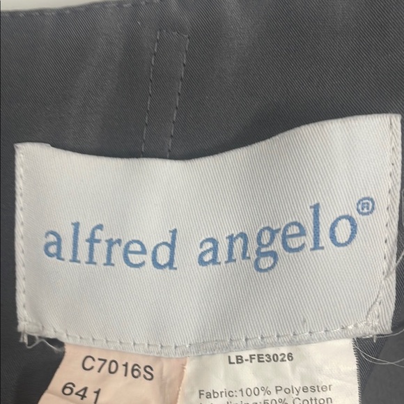 Alfred Angelo Gray Ruched Halter Formal Dress - Picture 7 of 12